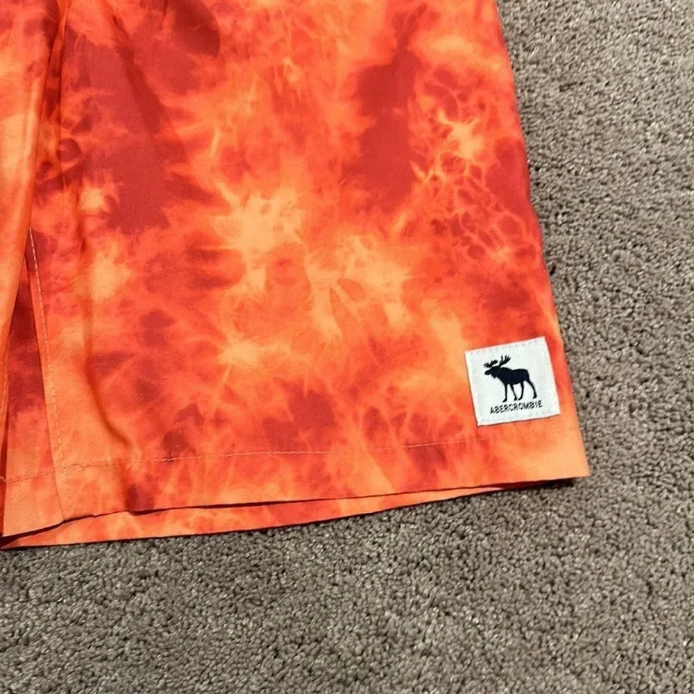 Abercrombie kids board shorts orange size 13/14 NWT